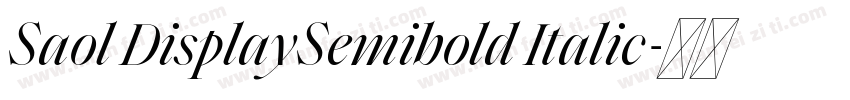 Saol DisplaySemibold Italic字体转换
